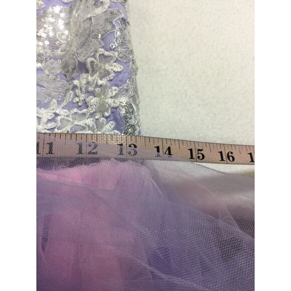 GIRL'S PARTY DRESS SZ 10-11 Y pink purple tulle sequin embroidered NEW B30 - Picture 7 of 7